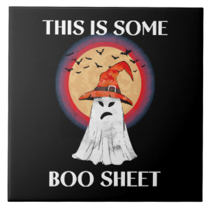 Das hier ist ein Boo Sheet Halloween Ghost Funny Fliese