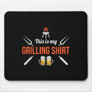Das hier ist mein Grillfest Shirt Funny Grillen Ko Mousepad