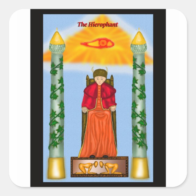 Das Hierophant-Aufkleber Quadratischer Aufkleber (Vorderseite)