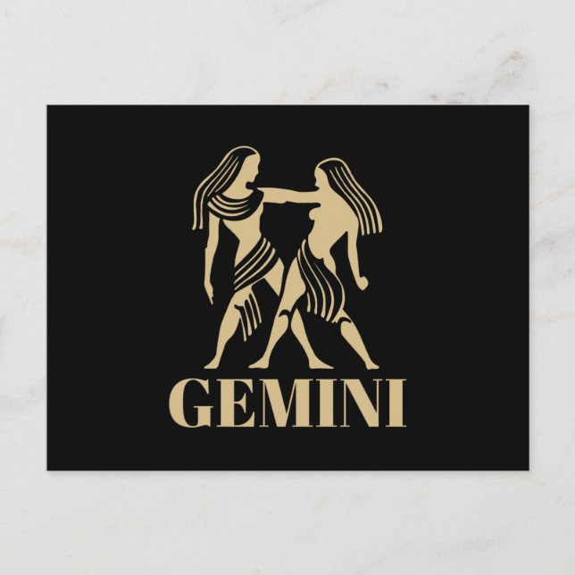 Das Himmelsastrologie Horoskop Gemini Zeichen Postkarte (Vorderseite)