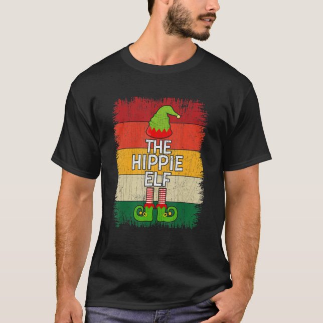 Das Hippie Elf Matching Group Weihnachts-Party Paj T-Shirt (Vorderseite)