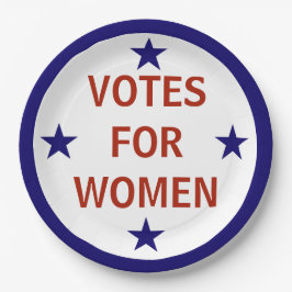 Das historische Button der Wahl für Frauen Pappteller
