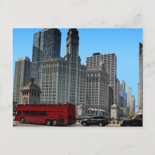 Das historische Wrigley-Gebäude Postkarte