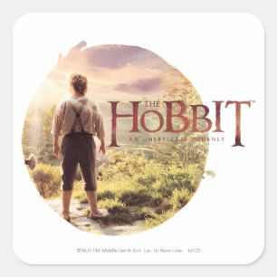 Das Hobbit-Logo mit BILBO BAGGINS™ Back Quadratischer Aufkleber