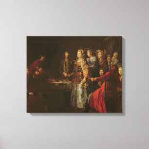 Das Hochzeitabkommen von 1777 Leinwanddruck