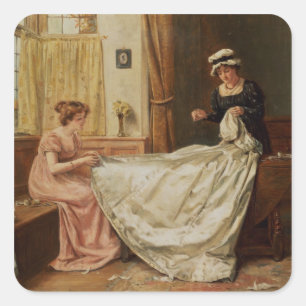 Das Hochzeitskleid Quadratischer Aufkleber