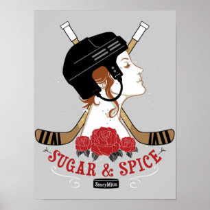 Das Hockey der Zucker-und Gewürz-Frauen Poster