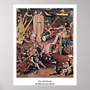 Das Höllen-Detail durch Hieronymus Bosch Poster
