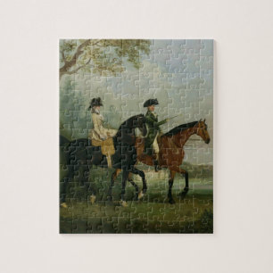 Das Hon. Marcia Pitt Reiten mit ihrem Bruder,