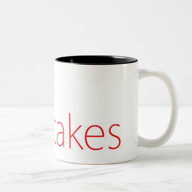 Das Hotcakestextlogo Zweifarbige Tasse (Rechts)