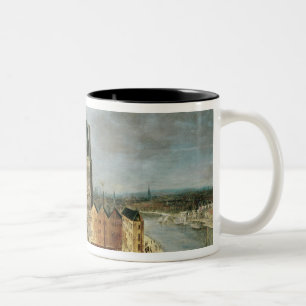 Das Hotel de Ville, Place de Greve Zweifarbige Tasse