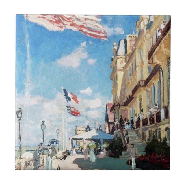 Das Hotel Roches Noires, Monet Claude von Trouvill Fliese (Vorderseite)