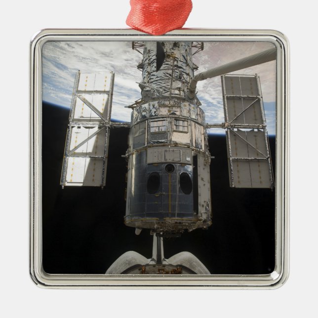 Das Hubble-Weltraumteleskop erscheint Silbernes Ornament (Vorne)
