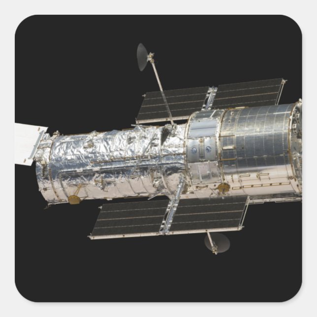 Das Hubble-Weltraumteleskop Quadratischer Aufkleber (Vorderseite)