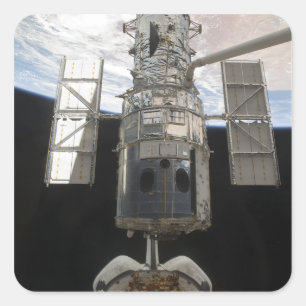 Das Hubble Weltraumteleskop wird freigegeben Quadratischer Aufkleber