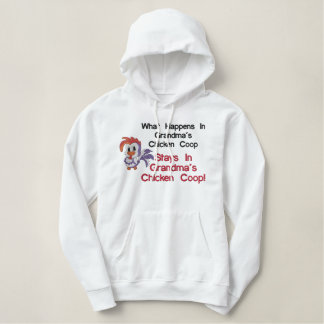 Das Huhn-Korb-gesticktes Shirt der Großmutter