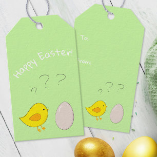 Das Hühnchen oder der Ei Osterfest Cartoon Niedlic Geschenkanhänger