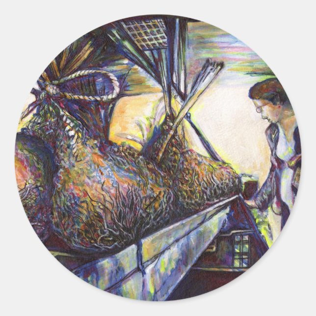 Das Hurling-Schicksal des Lebens Runder Aufkleber (Vorderseite)