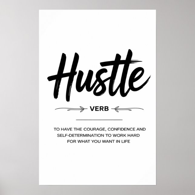 Das Hustle-Mindset Poster (Vorne)