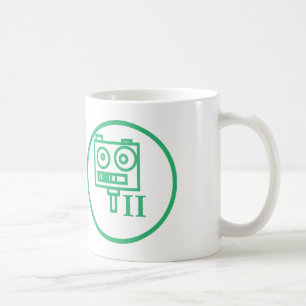 Das "ich errichte Roboter" Abzeichen (WAAGERECHT Kaffeetasse