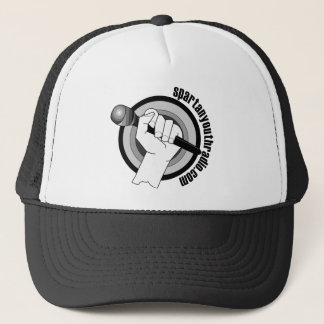 Das ikonenhafte Logo des spartanischen Radios Truckerkappe