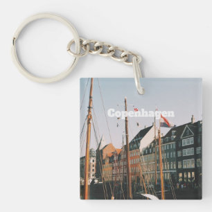 Das ikonische Nyhavn, Kopenhagen, Dänemark Schlüsselanhänger