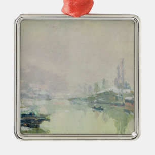 Das Ile Lacroix unter Schnee, 1893 Silbernes Ornament