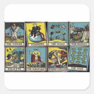 DAS ILLUMINATI KARTENSPIEL QUADRATISCHER AUFKLEBER