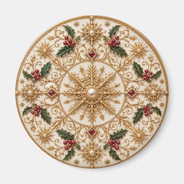 Das Imperiale Winter-Mandala Magnet (Vorne)