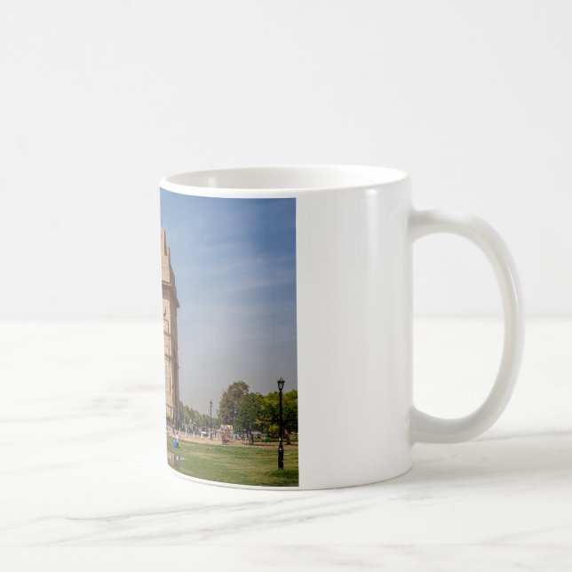 Das India Gate in Neu Delhi Kaffeetasse (Rechts)