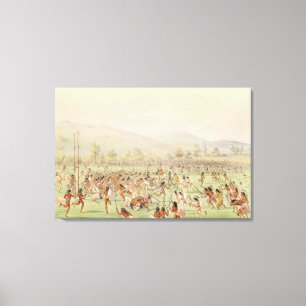 Das indische Ball-Spiel, c.1832 Leinwanddruck
