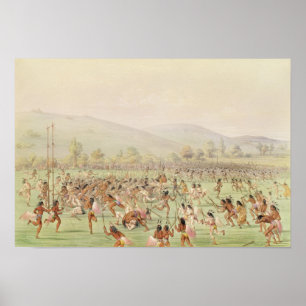 Das indische Ball-Spiel, c.1832 Poster