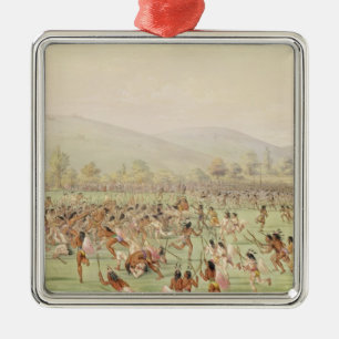 Das indische Ball-Spiel, c.1832 Silbernes Ornament