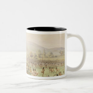 Das indische Ball-Spiel, c.1832 Zweifarbige Tasse