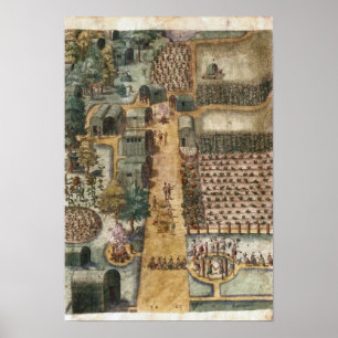 Das indische Dorf von Secoton, c.1570-80 Poster