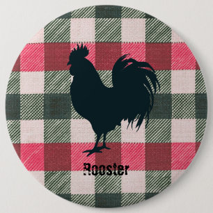 Das individuell gestaltete Rooster Bauernhaus Ging Button