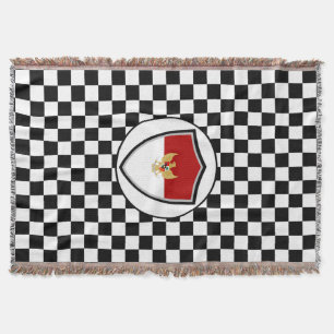 Das indonesische Flaggenemblem wirft eine Decke