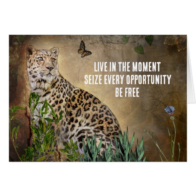 Das inspirierende Zitat der Leopardenschmetterling (Vorderseite (Horizontal))