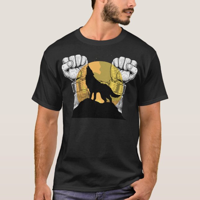(Das Instinkt) Grundlegender dunkler T - Shirt (Vorderseite)