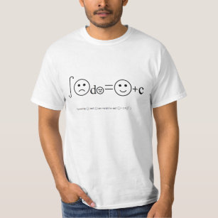 Das Integral der Traurigkeits-Schwarzweiss-Version T-Shirt