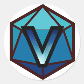 Das INVICTUS-Stream-Logo "BLUE TEAM" Runder Aufkleber