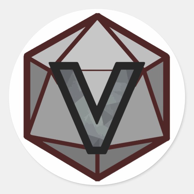 Das INVICTUS-Stream-Logo "GRAY TEAM" Runder Aufkleber (Vorderseite)