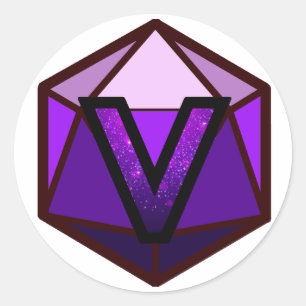 Das INVICTUS-Stream-Logo "LILA TEAM" Runder Aufkleber