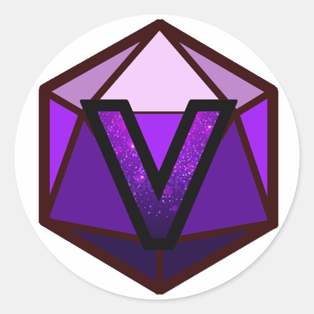 Das INVICTUS-Stream-Logo "LILA TEAM" Runder Aufkleber (Vorderseite)