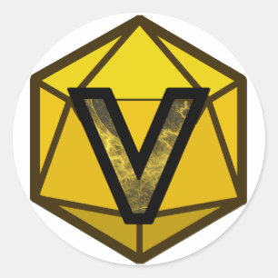 Das INVICTUS-Stream-Logo "YELLOW TEAM" Runder Aufkleber