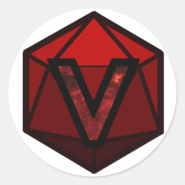 Das INVICTUS Strom "ROTES TEAM" Logo Runder Aufkleber