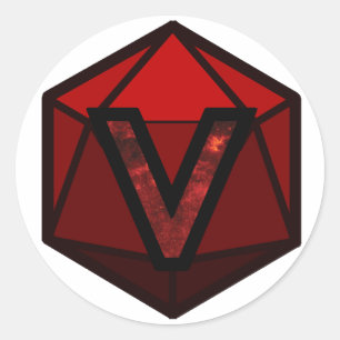 Das INVICTUS Strom "ROTES TEAM" Logo Runder Aufkleber