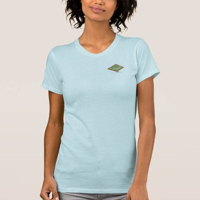 Das IPCAS der Frauen blauer Klippen-Wohnungs-T - T-Shirt (Vorderseite)
