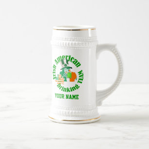 Das irische amerikanische Trinkteam, St Patrick's  Bierglas