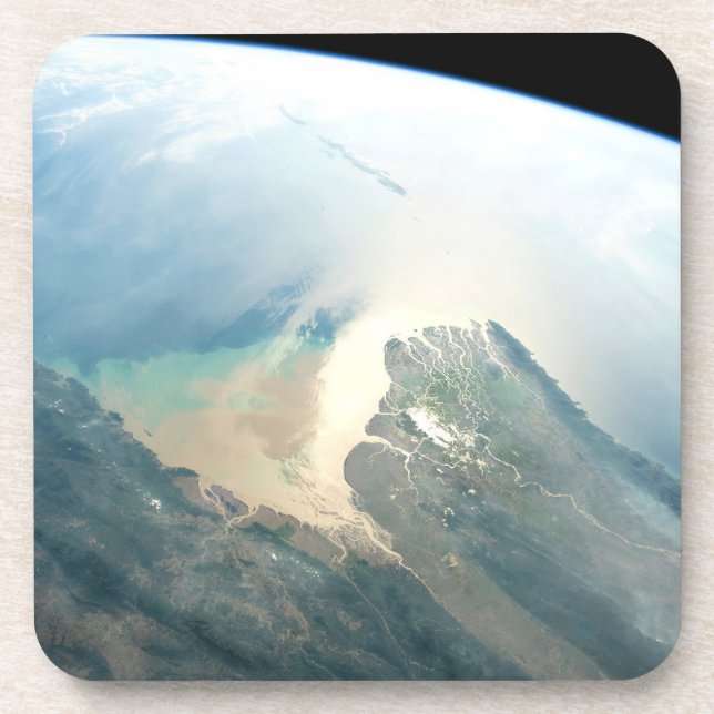 Das Irrawaddy River Delta in Birma (Myanmar). Getränkeuntersetzer (Vorderseite)